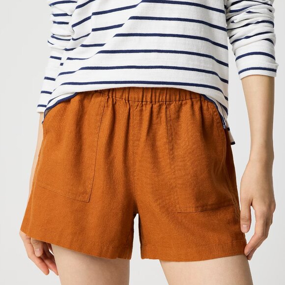 J. Crew Factory Pants - J. Crew Adobe Linen-Blend Pull-On Short/NWT/M